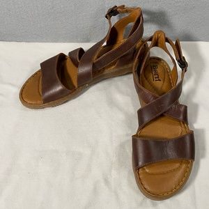 Born Brown Leather Sandals